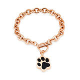 Dog Paw Print Cremation Jewelry for Ashes Memorial Urn Bangle