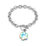 Dog Paw Print Cremation Jewelry for Ashes Memorial Urn Bangle