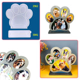 Dog Paw Shape Photo Frame Ornament Resin Mold DIY Making Desktop Decoration
