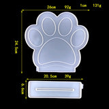 Dog Paw Shape Photo Frame Ornament Resin Mold DIY Making Desktop Decoration