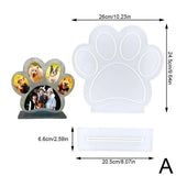 Dog Paw Silicone Photo Frame Mold for Epoxy Resin DIY