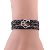 Dog Paw Bracelet Stacks Animal Charm Bracelets for Women Men Dogs