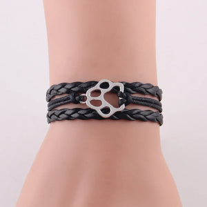 Dog Paw Bracelet Stacks Animal Charm Bracelets for Women Men Dogs