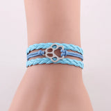Dog Paw Bracelet Stacks Animal Charm Bracelets for Women Men Dogs