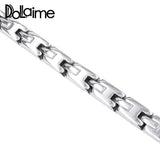 Unisex Stainless Steel Silver H-shaped Bracelet