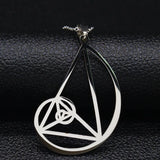 Golden Ratio Stainless Steel Necklace - Fibonacci Pendant