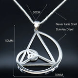Golden Ratio Stainless Steel Necklace - Fibonacci Pendant