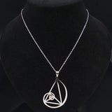 Golden Ratio Stainless Steel Necklace - Fibonacci Pendant