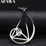 Golden Ratio Stainless Steel Necklace - Fibonacci Pendant