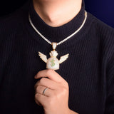 Dollar Wing Pendant CZ Men's Hip Hop Rock Jewelry