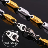 Gift Jewelry Stainless Steel 2-Tone Chain Bracelet For Women