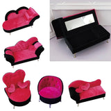 Dollhouse Fancy Couch Sofa Jewelry Storage Organizer Box Can Open Armchair