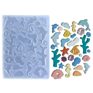 Dolphin Silicone Mold Epoxy Shaker Filler Mold