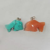 Dolphin Stone Fish Pendants Charms Necklace Pendant 12pcs/lot