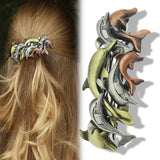 Dolphins Sea Ocean Animal French Updo Hair Barrette Pin Wedding Tribal Vintage