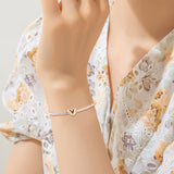 Golden Heart Charm Beads for Jewelry Making - Fits Bracelets