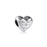 Golden Heart Charm Halloween Crystals Beads 925 Silver DIY Jewelry Making