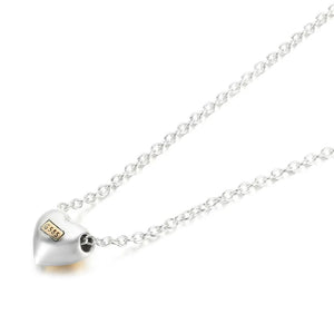 Golden Heart Necklace 925 Sterling Silver Chain for Women Teen Girls