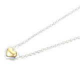 Golden Heart Necklace 925 Sterling Silver Chain for Women Teen Girls