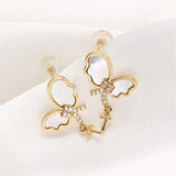 14K Wrapped Zircon Pearl Earrings S925 Silver Needle DIY Accessories