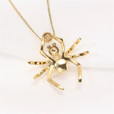 14k Coated Spider Pearl Necklace Pendant DIY Accessories for Women