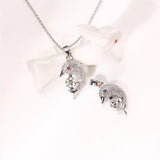 14k Coated Dolphin Pearl Necklace Pendant DIY for Women