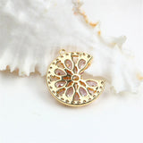 14k Coated Plating Zirconium Pearl Necklace Pendant DIY Support