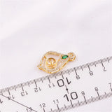 14k Green Zircon Pearl Necklace Pendant DIY Women