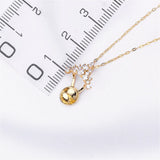 14k Triangle Zircon Pearl Necklace Pendant DIY