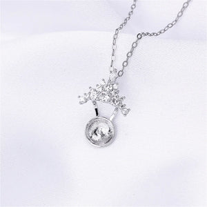 14k Triangle Zircon Pearl Necklace Pendant DIY