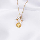 14k Triangle Zircon Pearl Necklace Pendant DIY