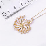 14k Gold Plated Zircon Pearl Necklace Pendant for Women
