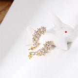14k Plated Zircon Pearl Earrings DIY Accessories