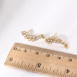 14k Plated Zircon Pearl Earrings DIY Accessories