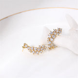 14k Plated Zircon Pearl Earrings DIY Accessories