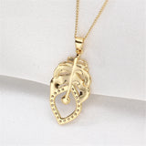 14k Plated Pearl Leaf Pendant Necklace with Zircon Inlay