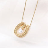 14k Zircon Pearl Necklace DIY Pendant
