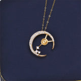 14k Plated Moon Pearl Pendant DIY Accessories for Women