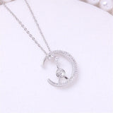 14k Plated Moon Pearl Pendant DIY Accessories for Women
