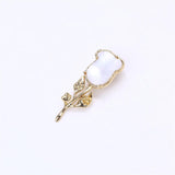 14k Plated Roses & Shells Freshwater Pearls Pendants DIY Accessories