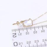 14k Plated Roses & Shells Freshwater Pearls Pendants DIY Accessories