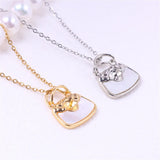 14k Gold Plated Fritillaria Pearl Necklace Pendant DIY Accessory