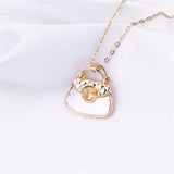 14k Gold Plated Fritillaria Pearl Necklace Pendant DIY Accessory