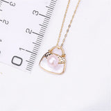 14k Gold Plated Fritillaria Pearl Necklace Pendant DIY Accessory