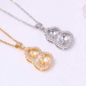 14k Plating Zircon Pearl Necklace Pendant Support