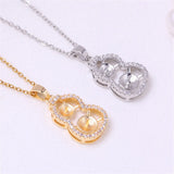 14k Plating Zircon Pearl Necklace Pendant Support