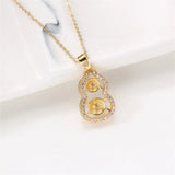 14k Plating Zircon Pearl Necklace Pendant Support