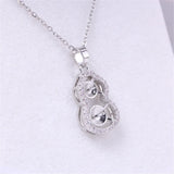 14k Plating Zircon Pearl Necklace Pendant Support