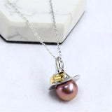14k Gold-coated Magic Hat Zircon Necklace Pendant DIY Accessories