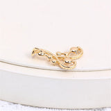 14k Gold-plated Multi-bead Zircon Pearl Necklace Pendant